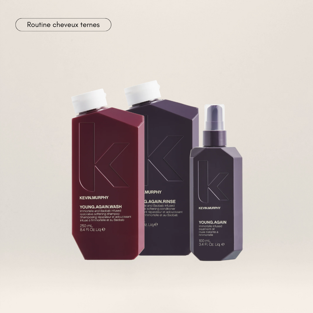 Routine cheveux ternes